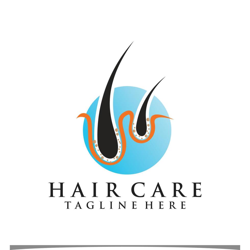 Hair treatment logo illustration design Premium Vector