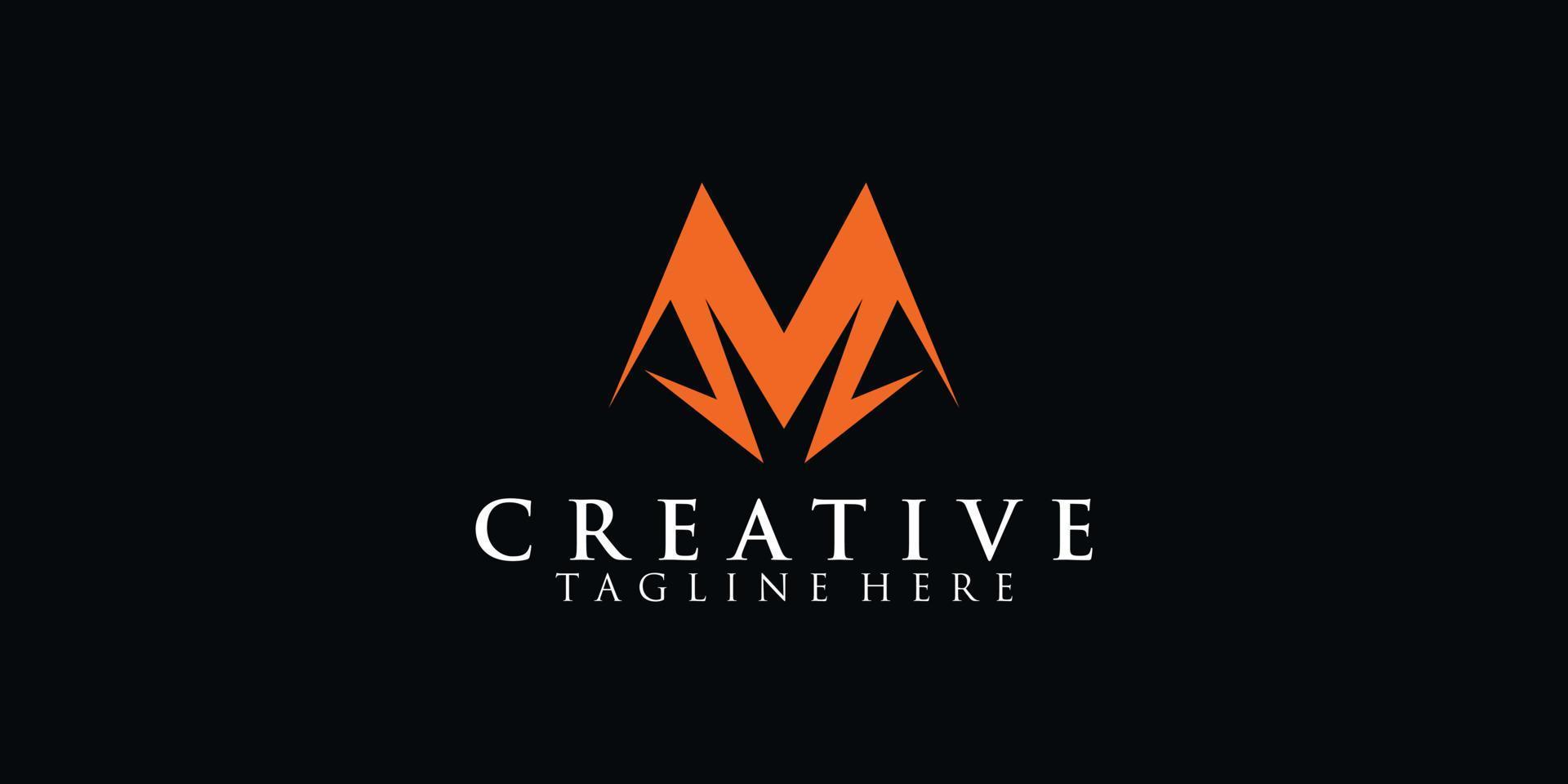 M logo design creative Premium Vector