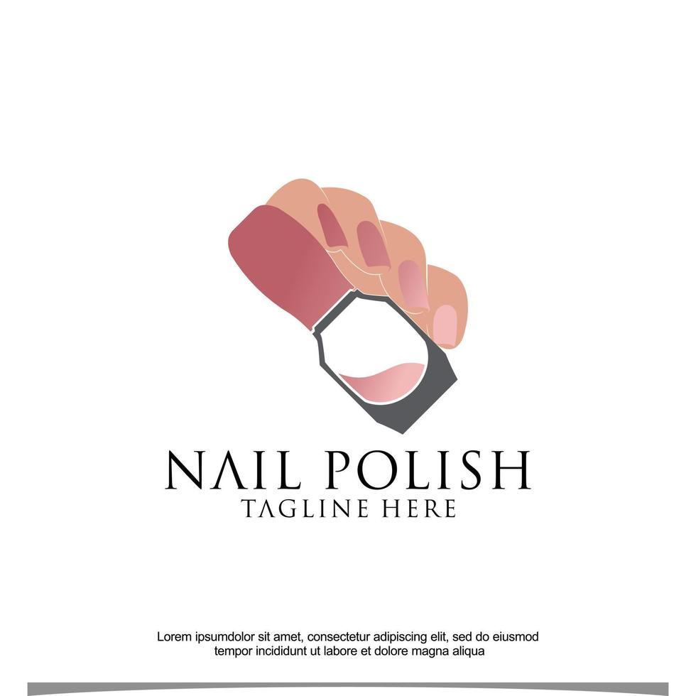 Nail polish vector icon logo design Premium Vector