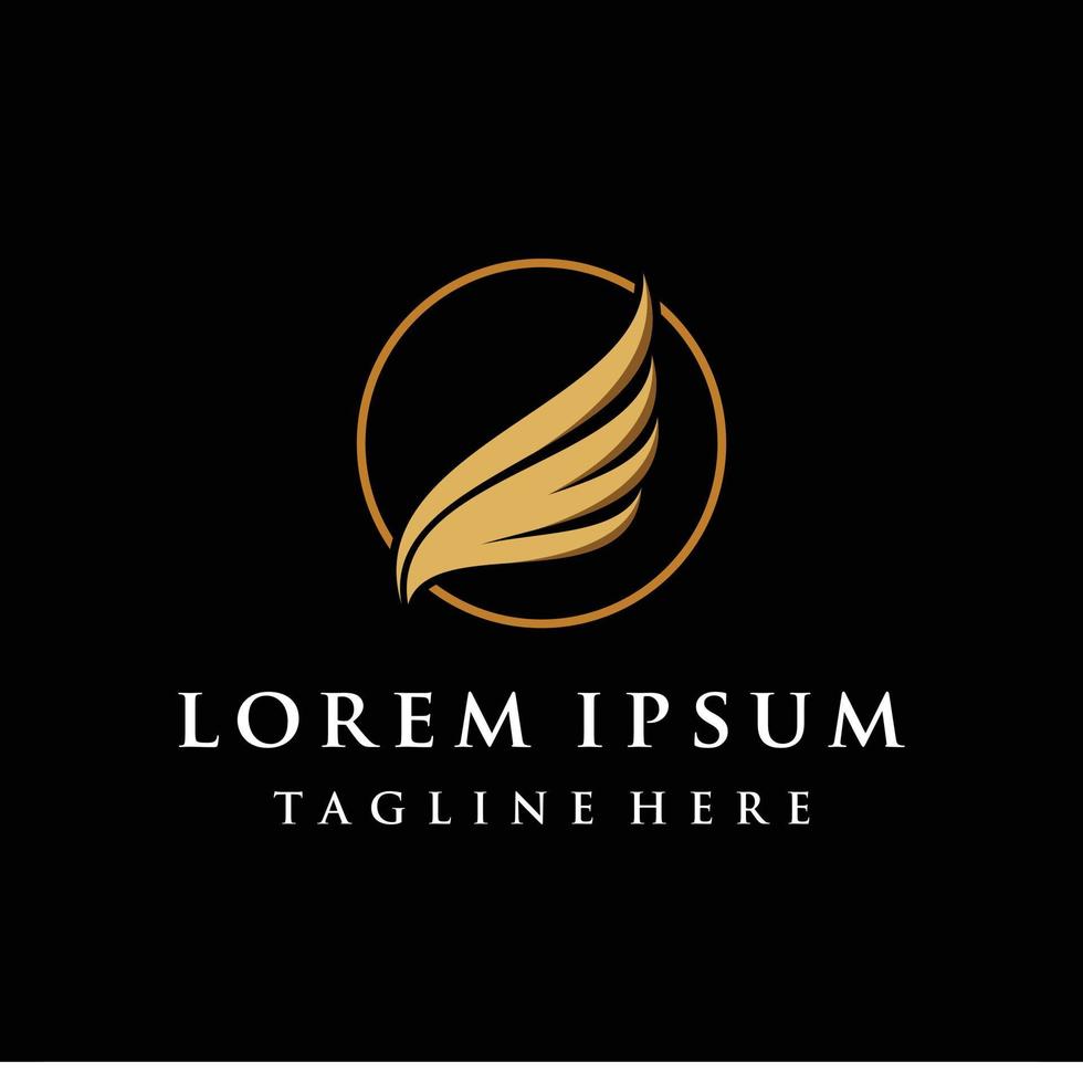 Falcon wings logo template logo design app Premium vector