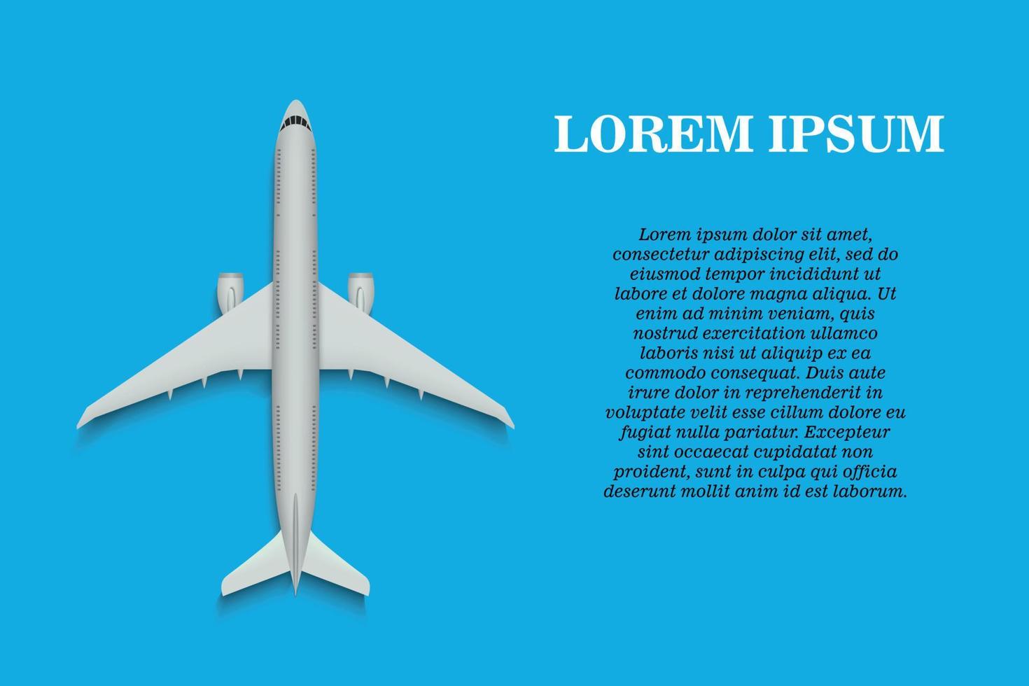 banner with airplane vector