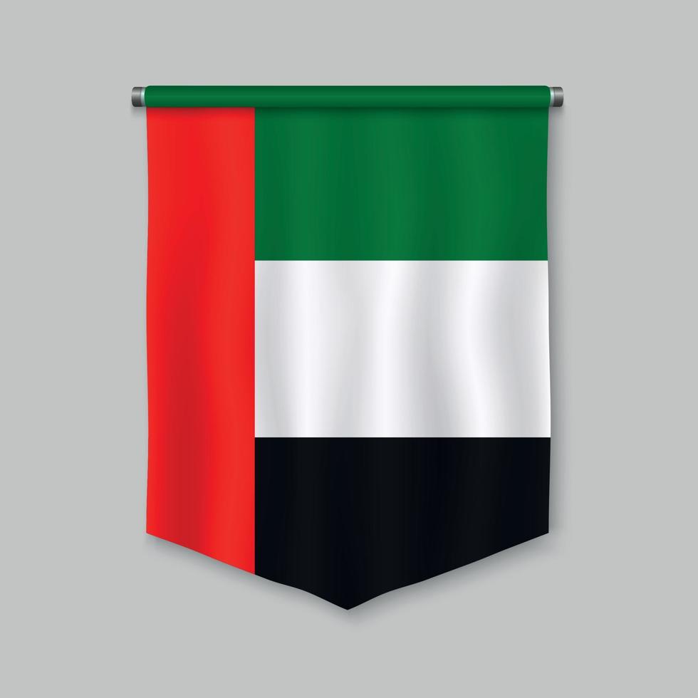 pennant with flag vector