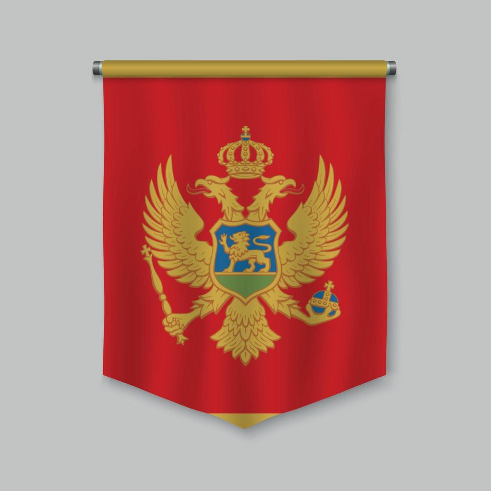 pennant with flag vector