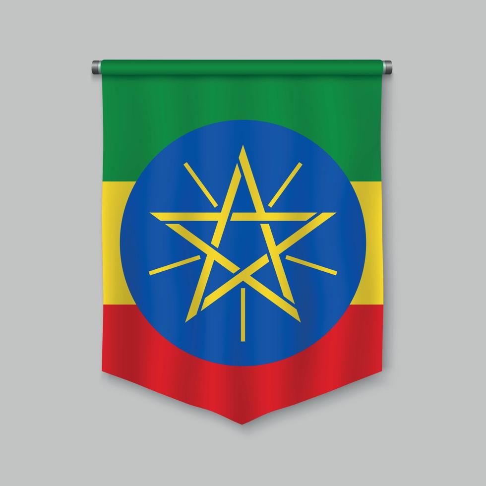 pennant with flag vector