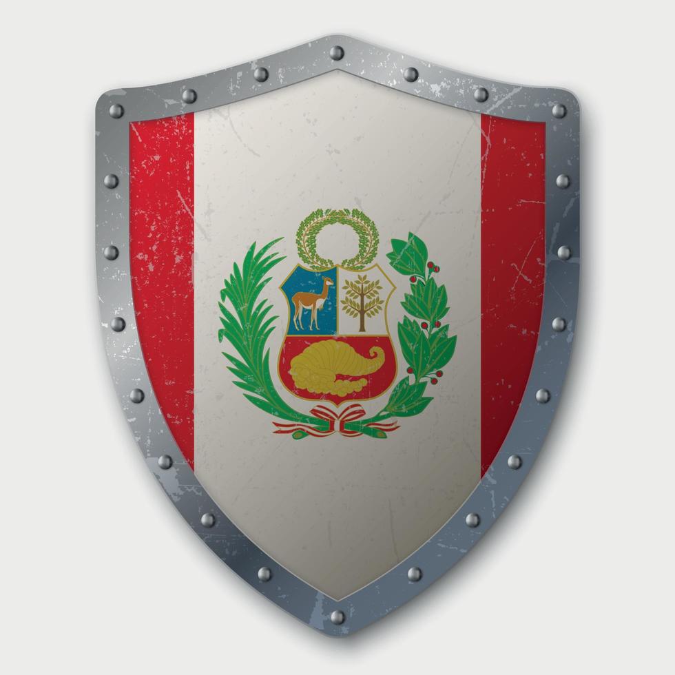 Old Shield with Flag vector