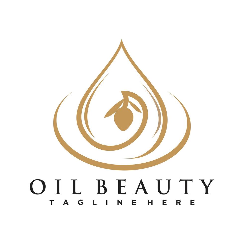 plantilla de logotipo de vector de aceite de oliva este diseño utiliza vector premium de hoja