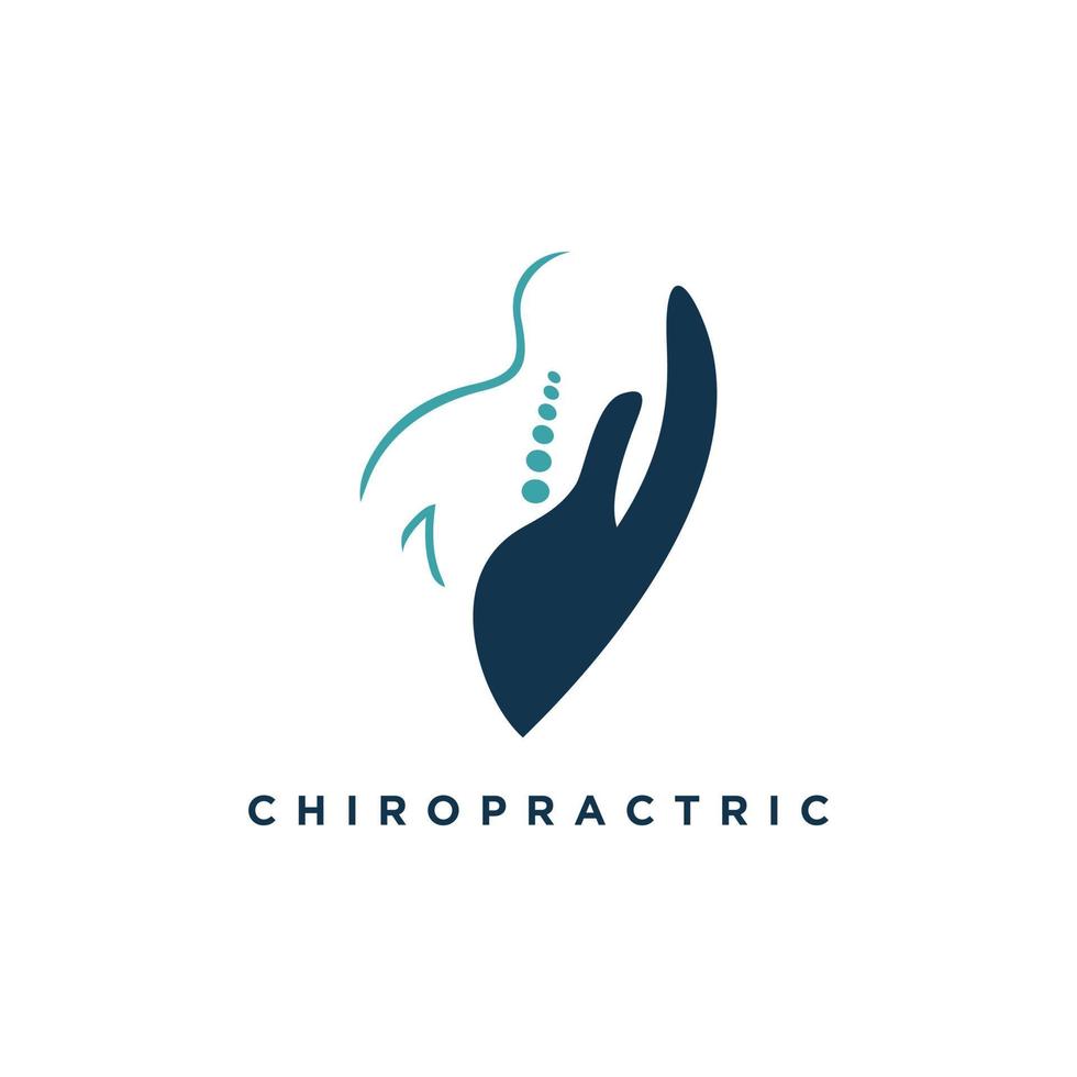 Chiropractic icon vector with modern element concept logo design Premium Vector