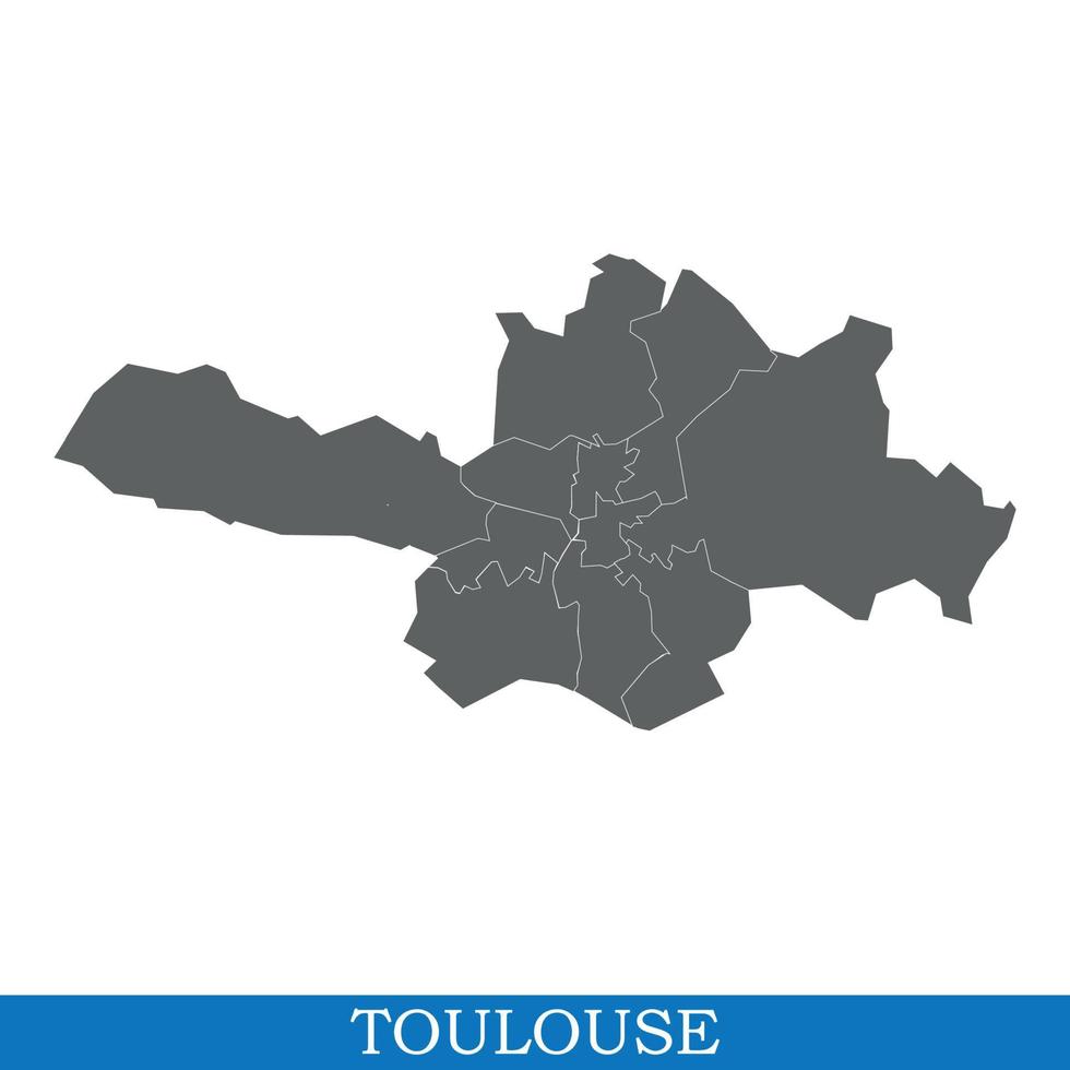 High Quality map city of France vector