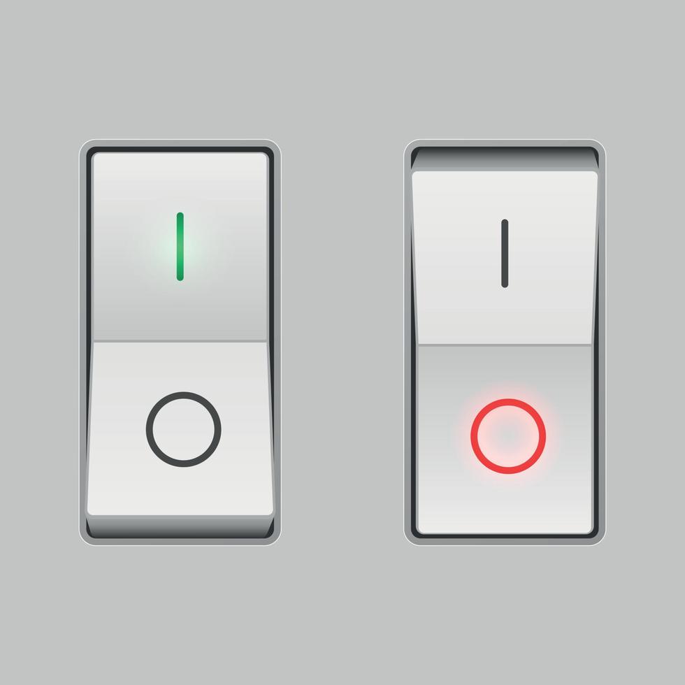 Realistic toggle switch vector