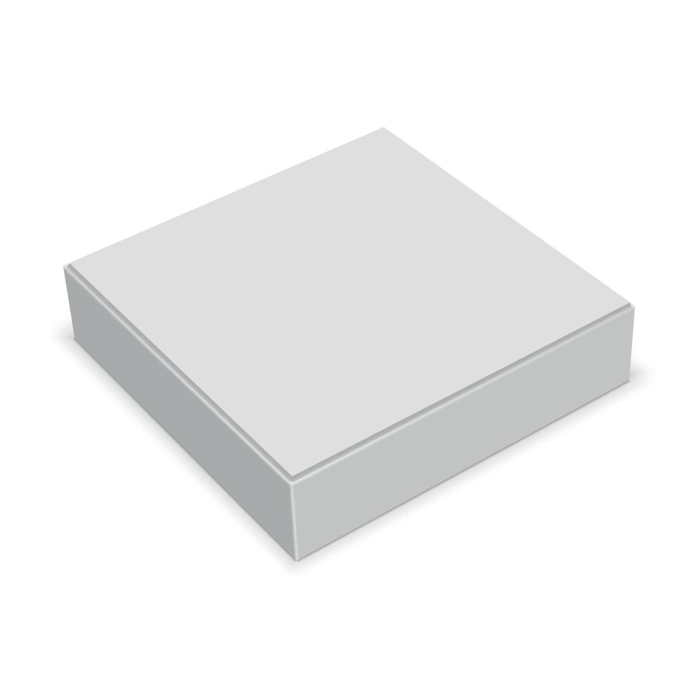 caja blanca en blanco vector