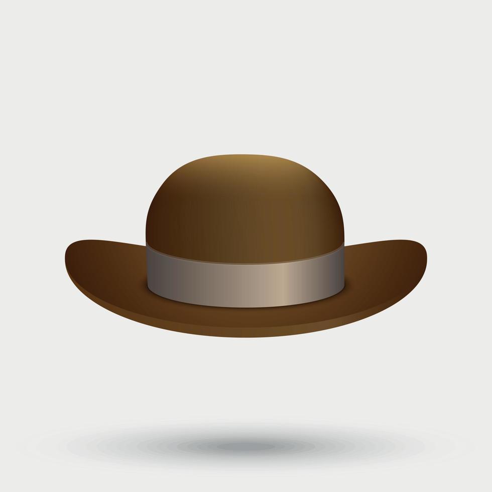 black bowler hat vector