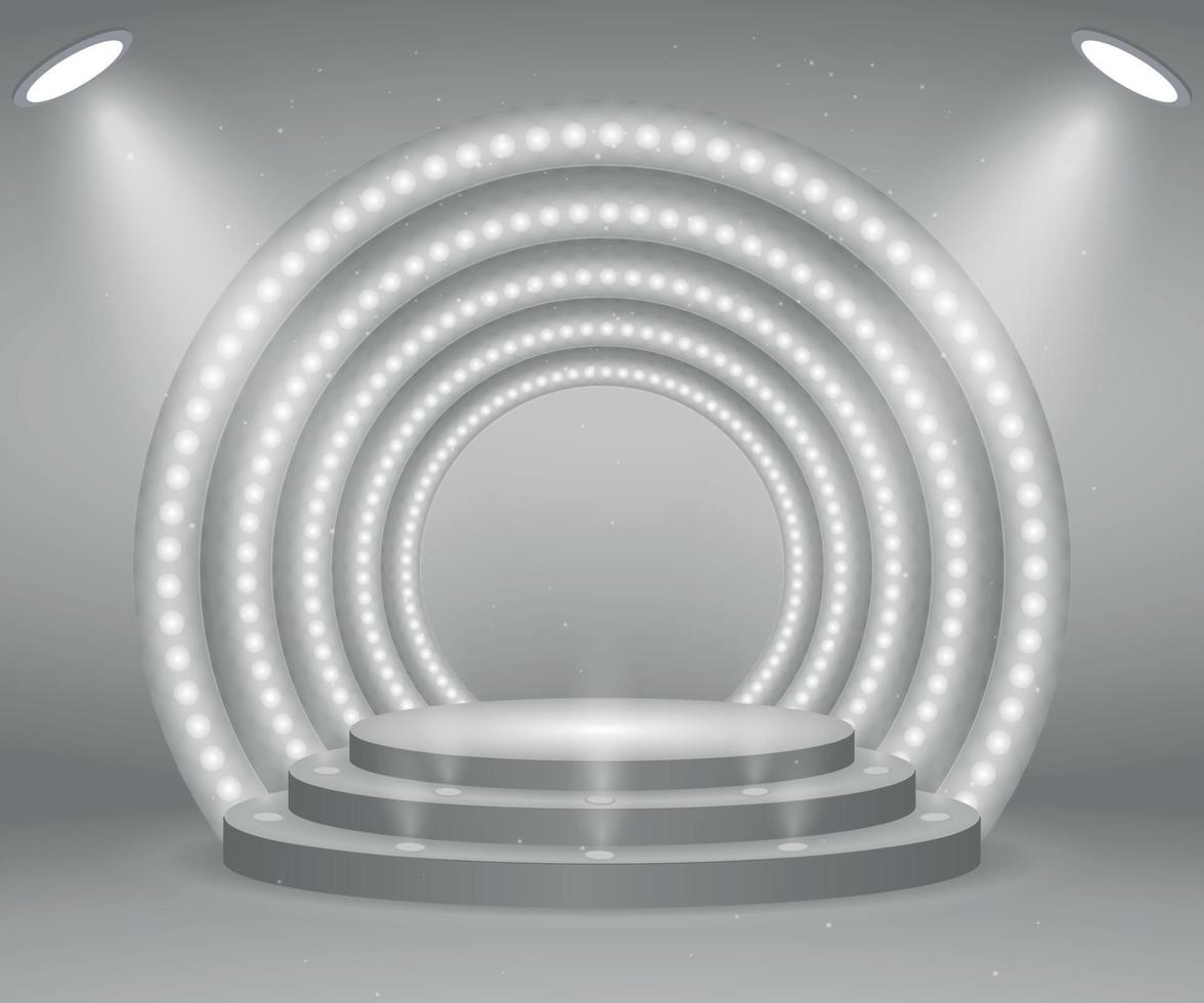 Stage with lights vector