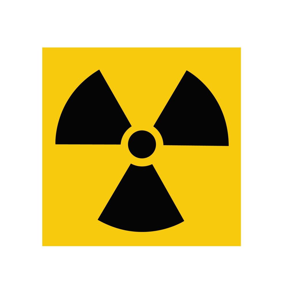 Radiation Danger vector pictogram.Ionizing radiation hazard symbol