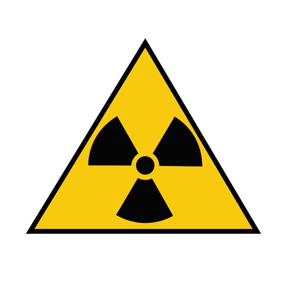 Radiation Danger vector pictogram.Ionizing radiation hazard symbol