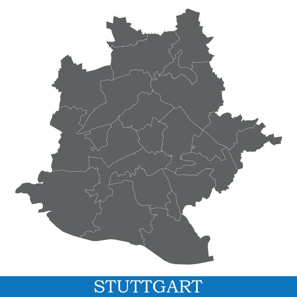 mapa de alta calidad de la ciudad de alemania vector