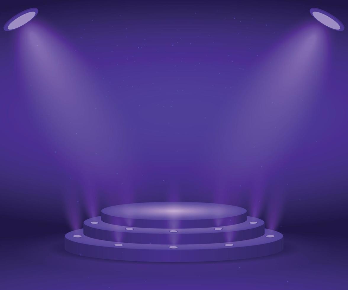 Stage with lights vector