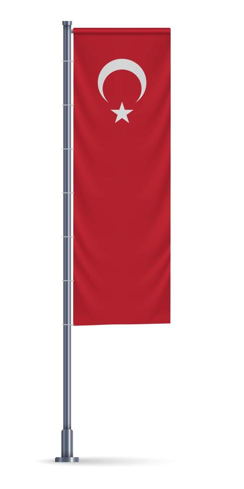 Vertical hanging flag vector