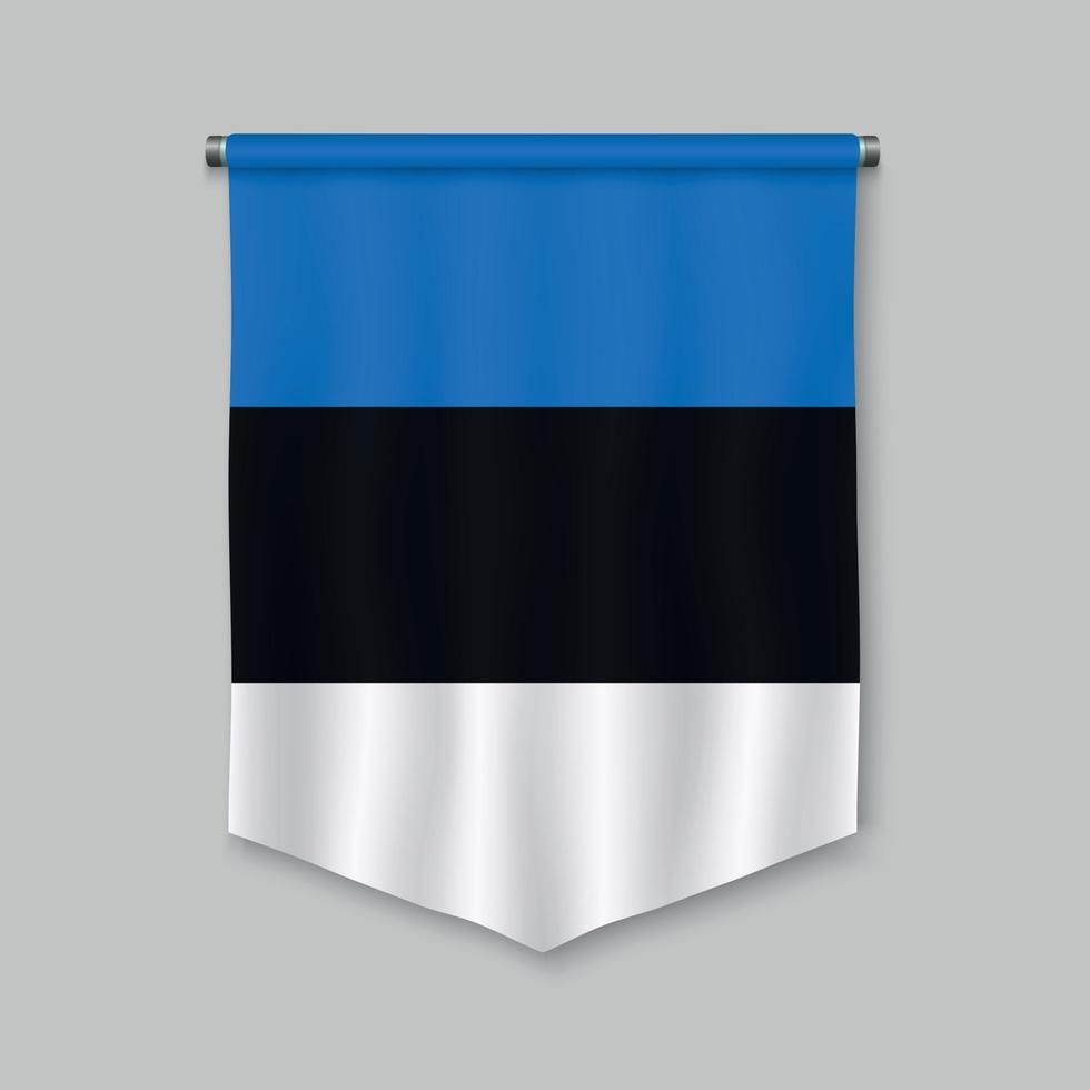 pennant with flag vector