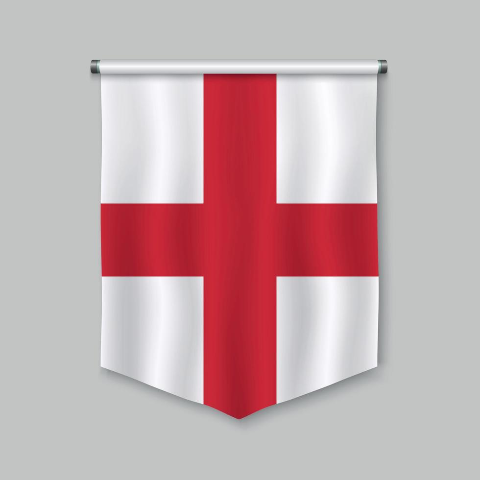 pennant with flag vector