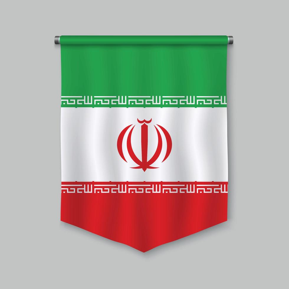 pennant with flag vector