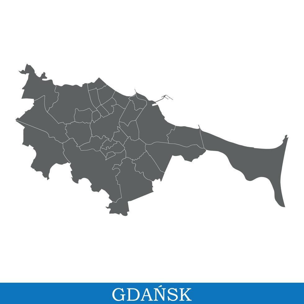 High Quality map of  city vector