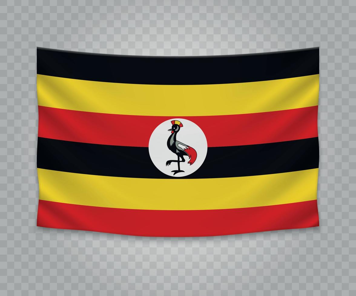 Realistic hanging flag vector