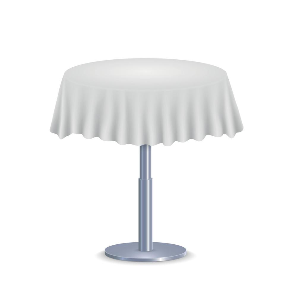 round Tablecloth on table vector