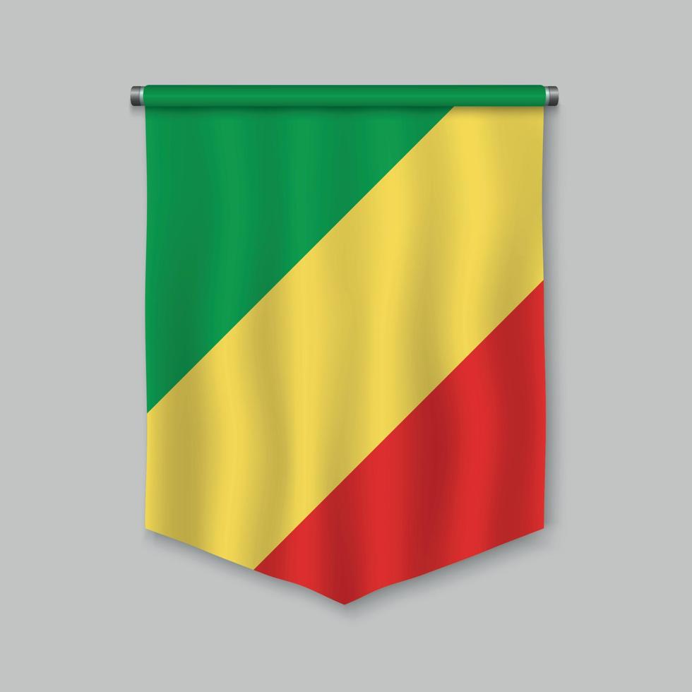 pennant with flag vector