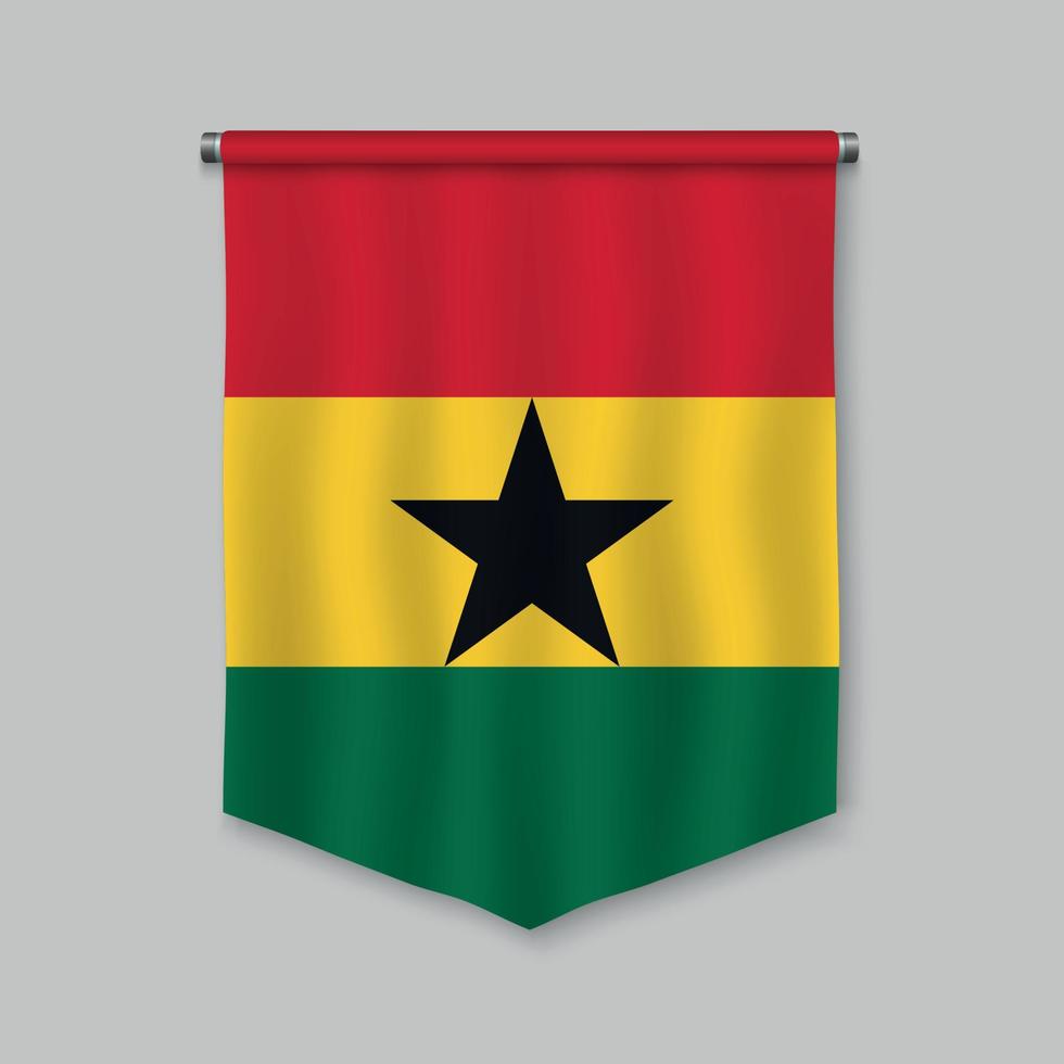 pennant with flag vector