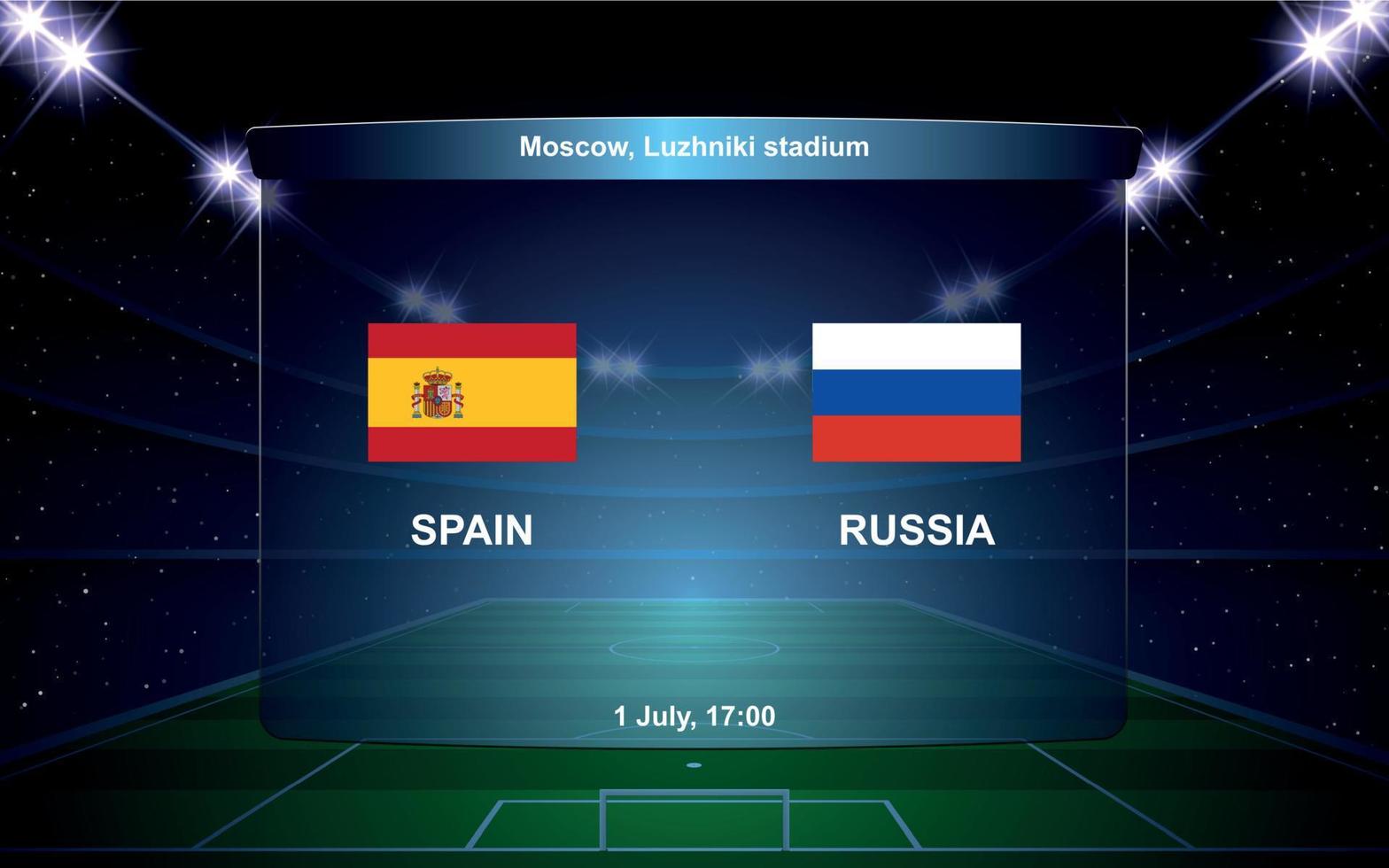 football scoreboard broadcast graphic soccer template vector