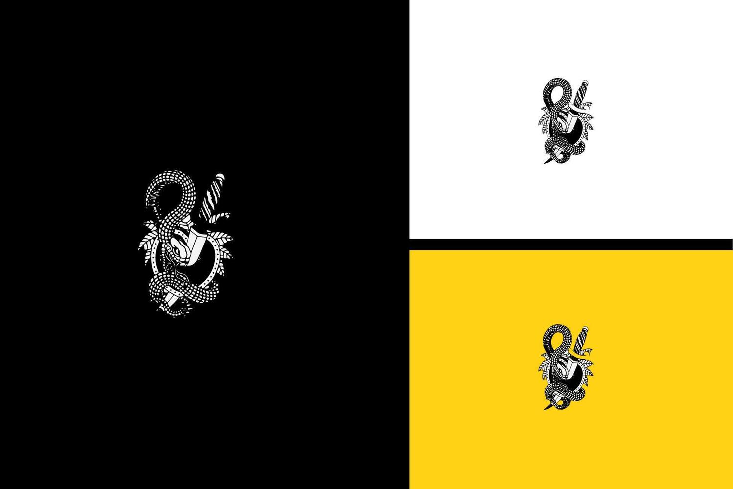 king cobra and flower vector black and white