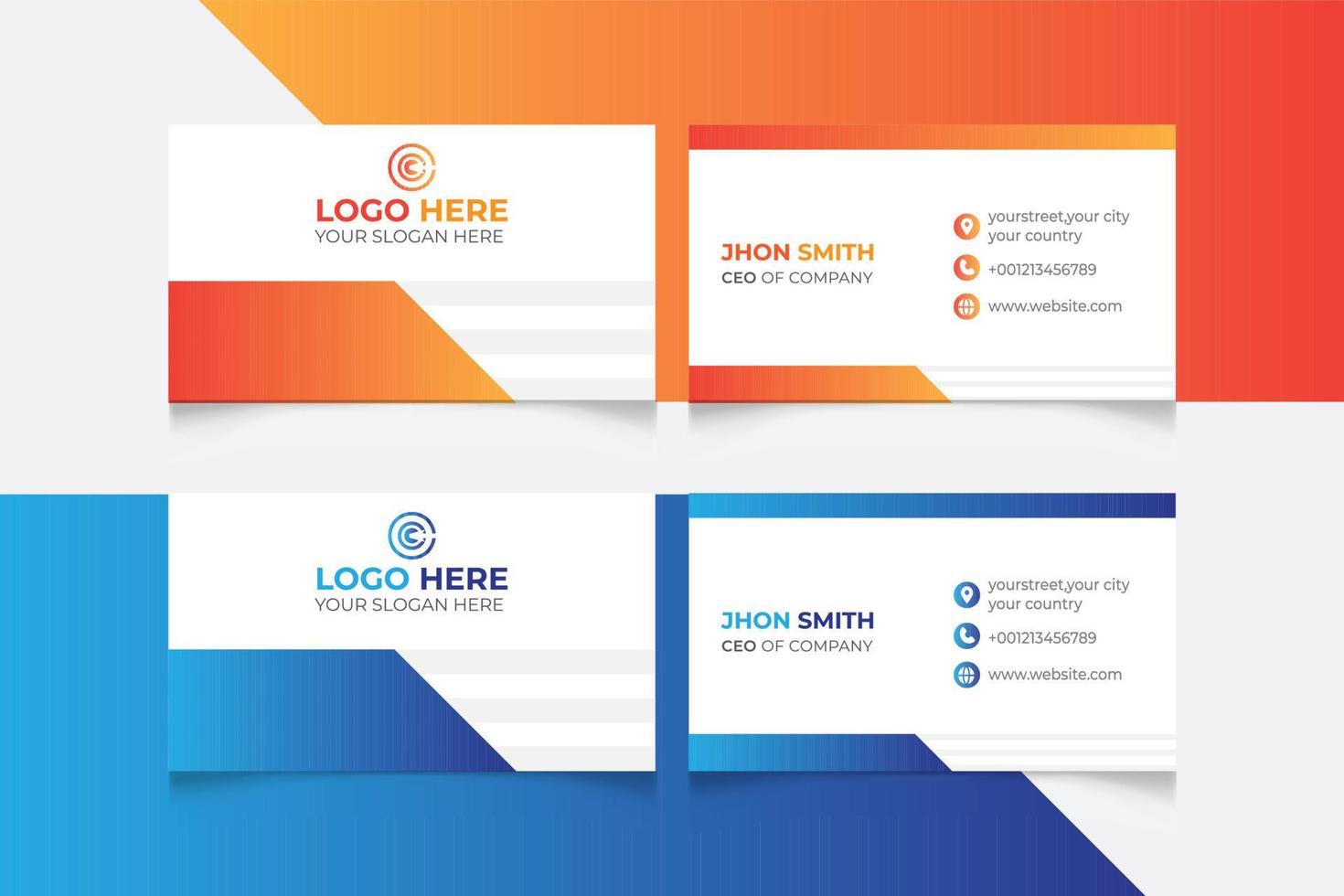 Print Ready Business Card vector