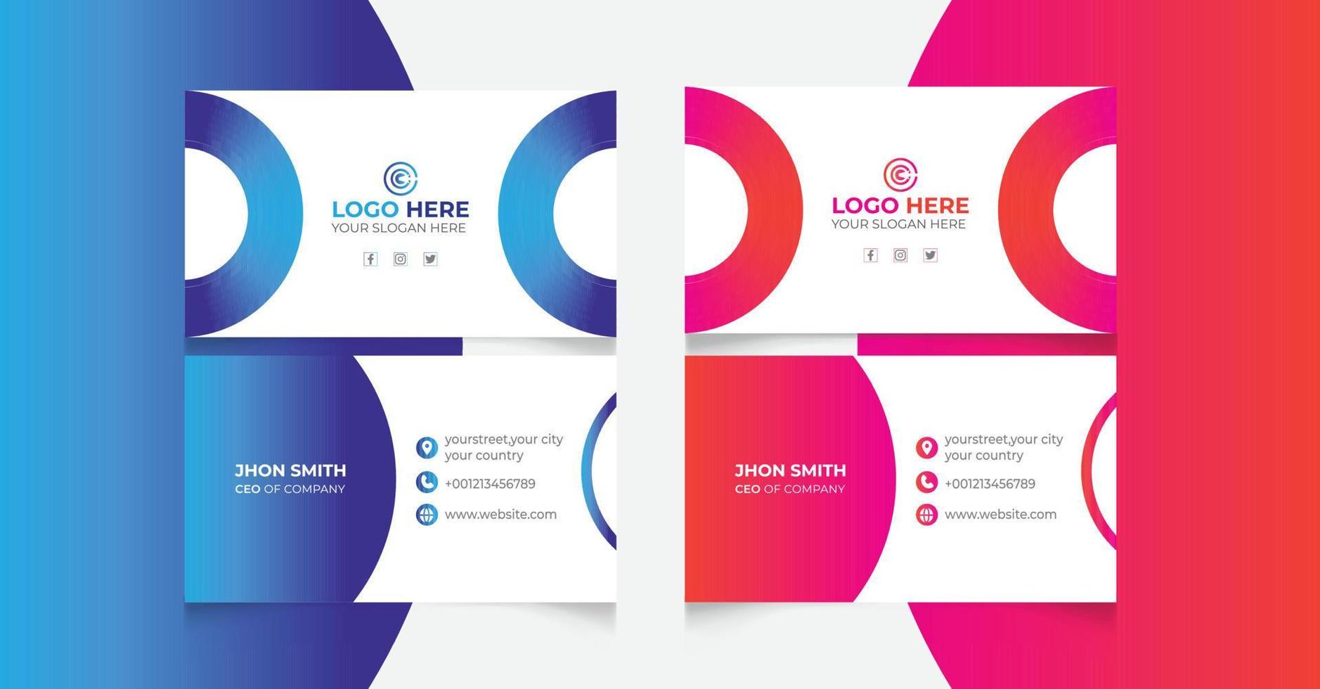 Print ready Visiting Card vector