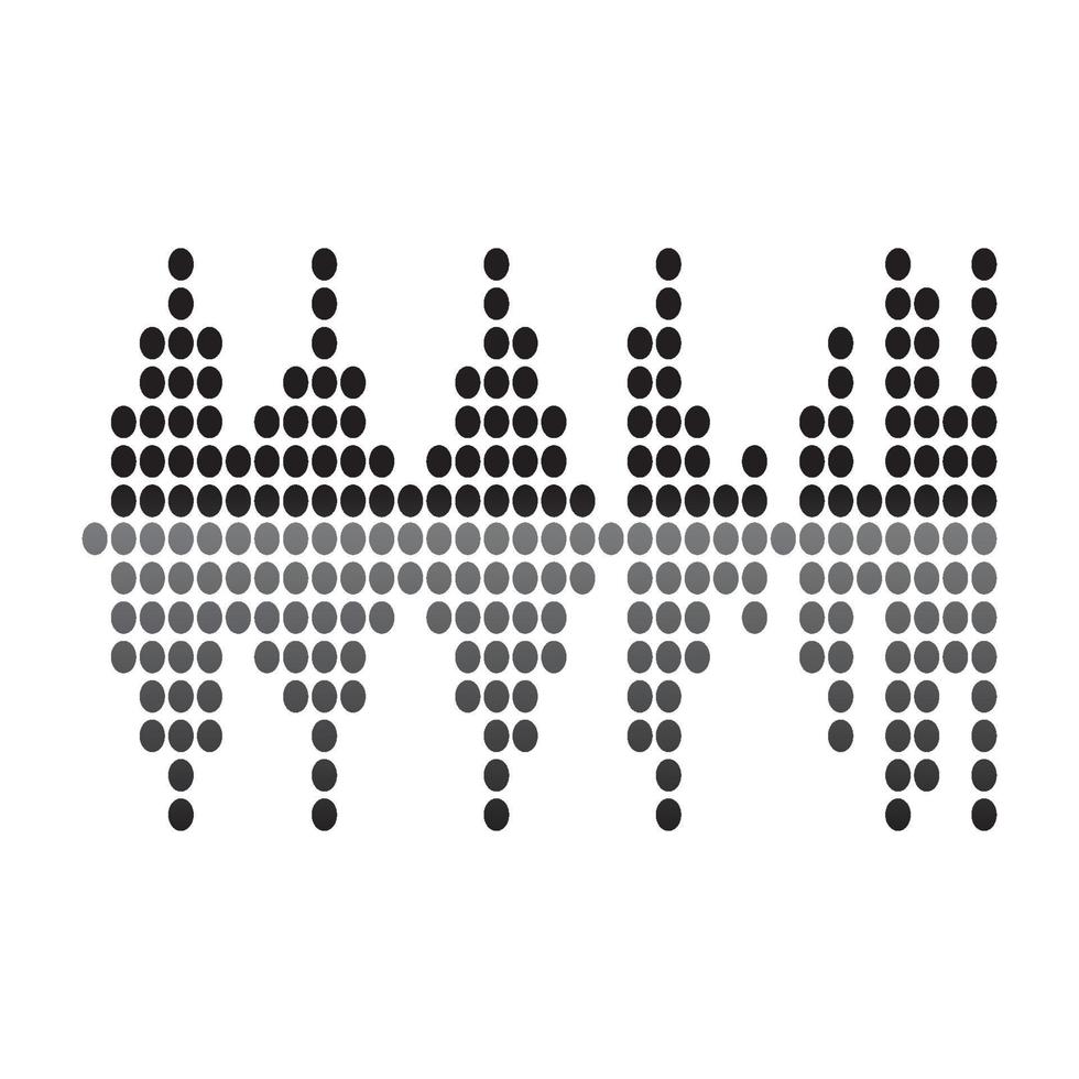 Audio technology  music sound waves vector icon illustration