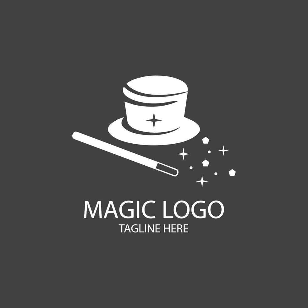 Illustration of magic hat with wand vector