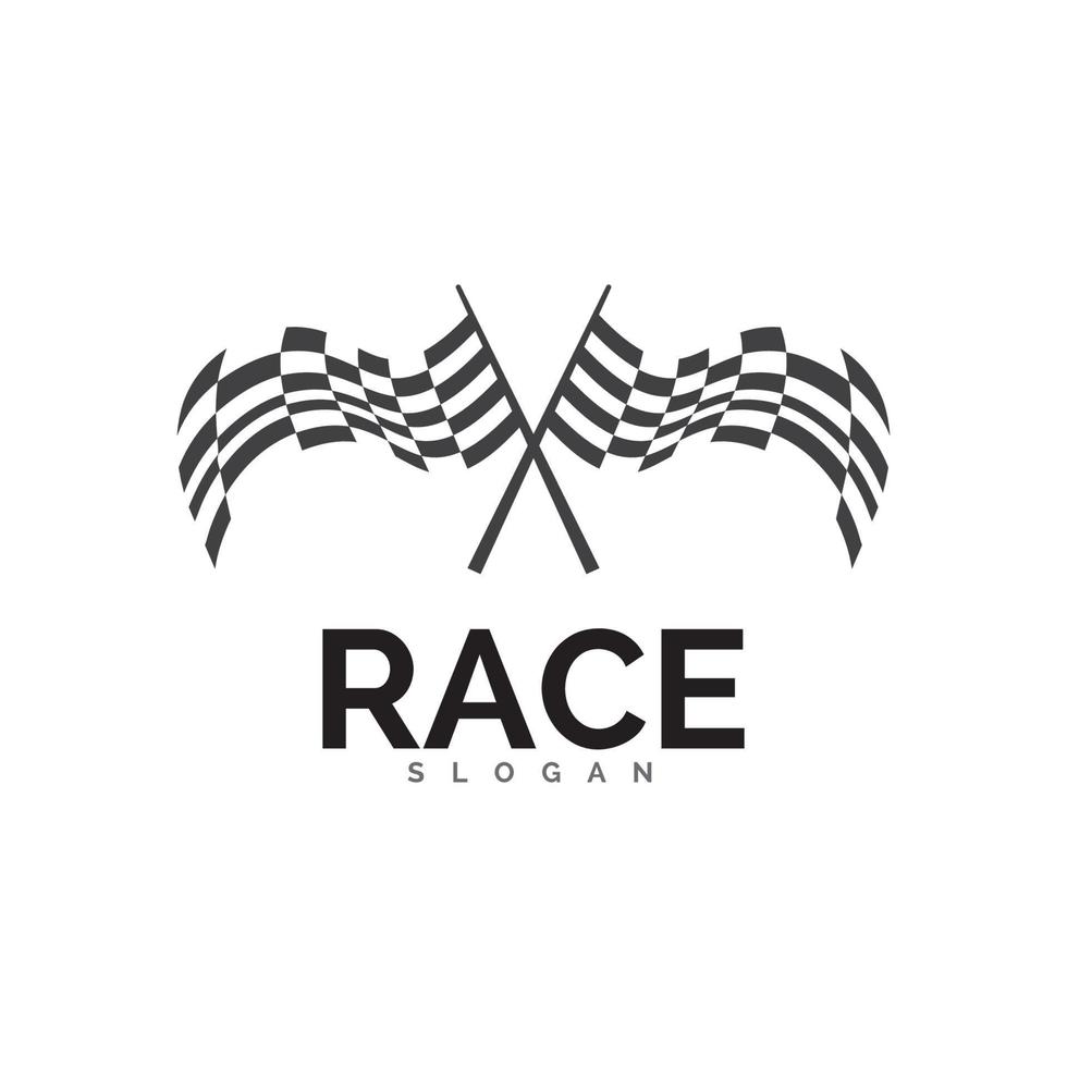 Race flag icon, simple design illustration vector