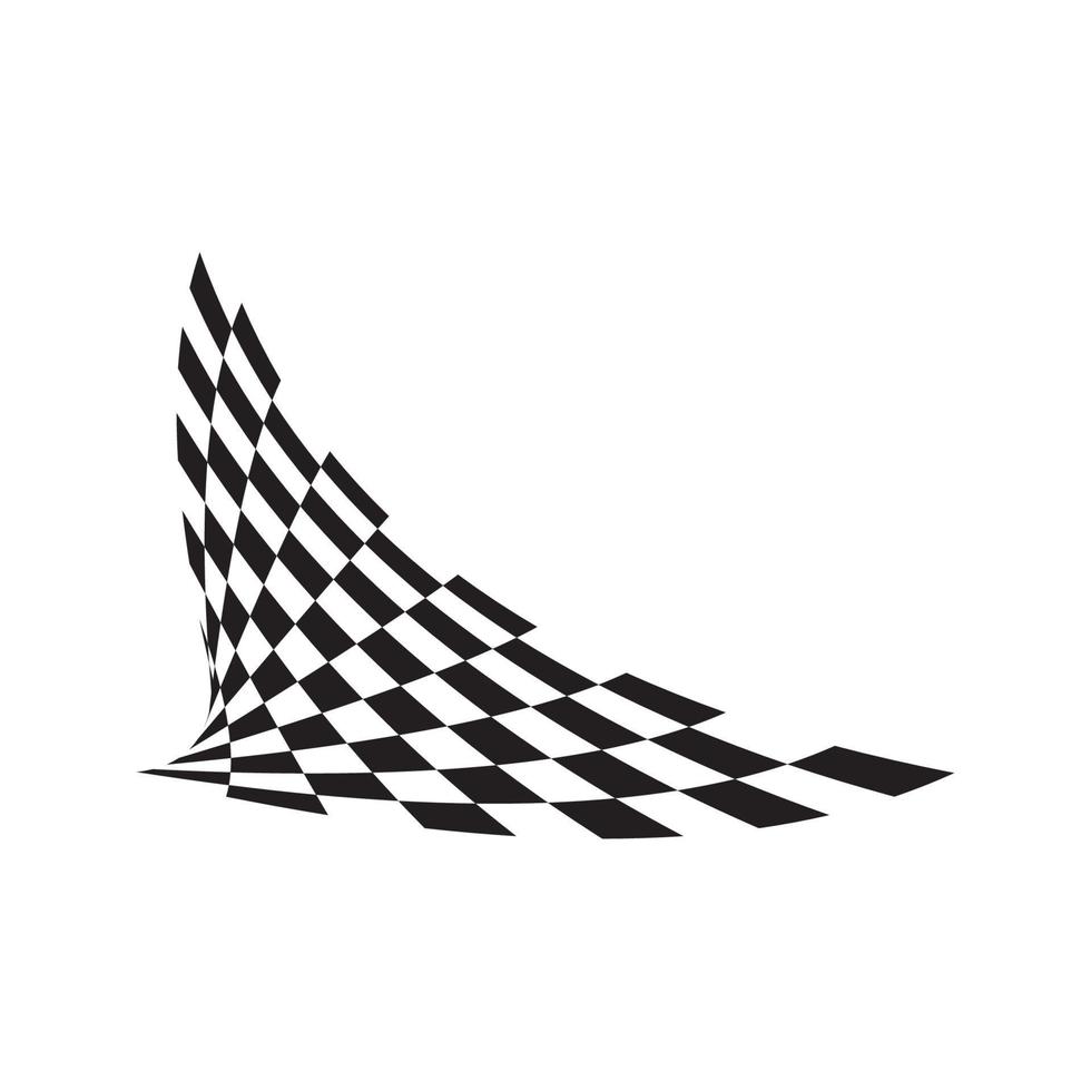 Race flag icon, simple design illustration vector