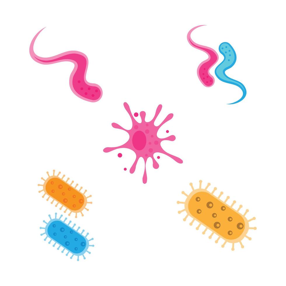 diseño de plantilla de icono de ilustración de vector de virus