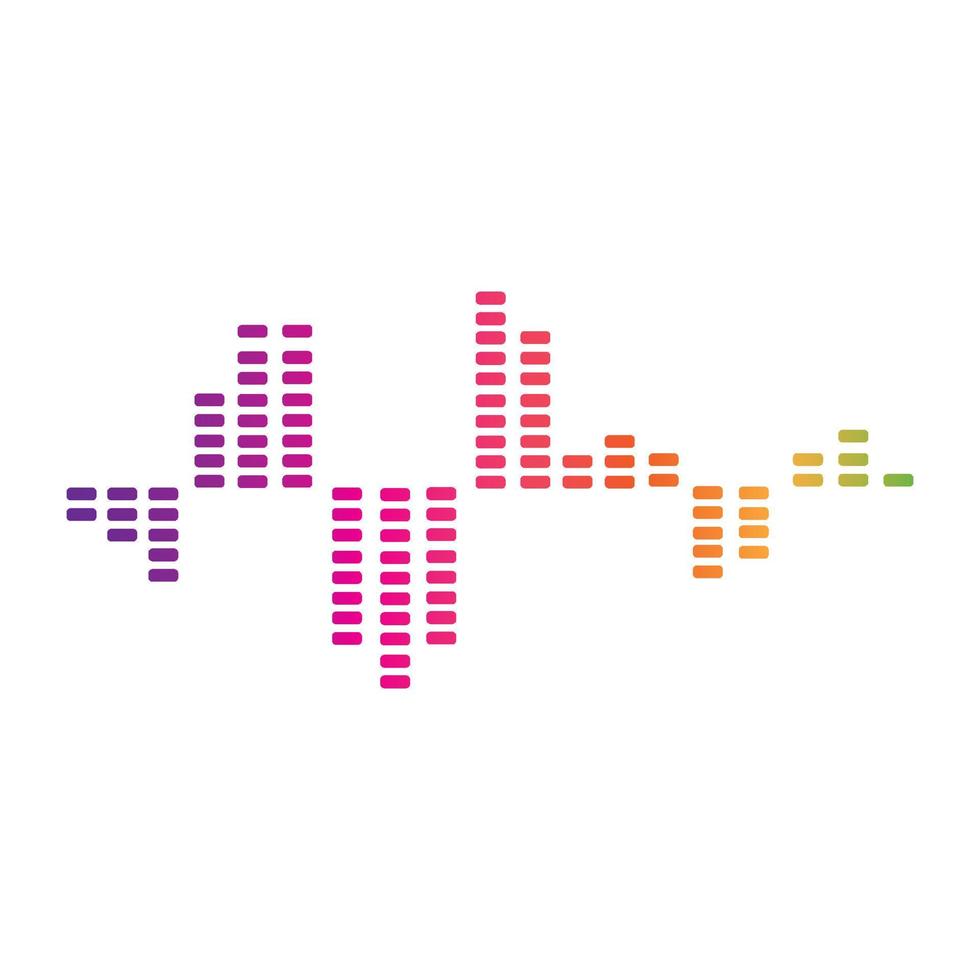 Audio technology  music sound waves vector icon illustration