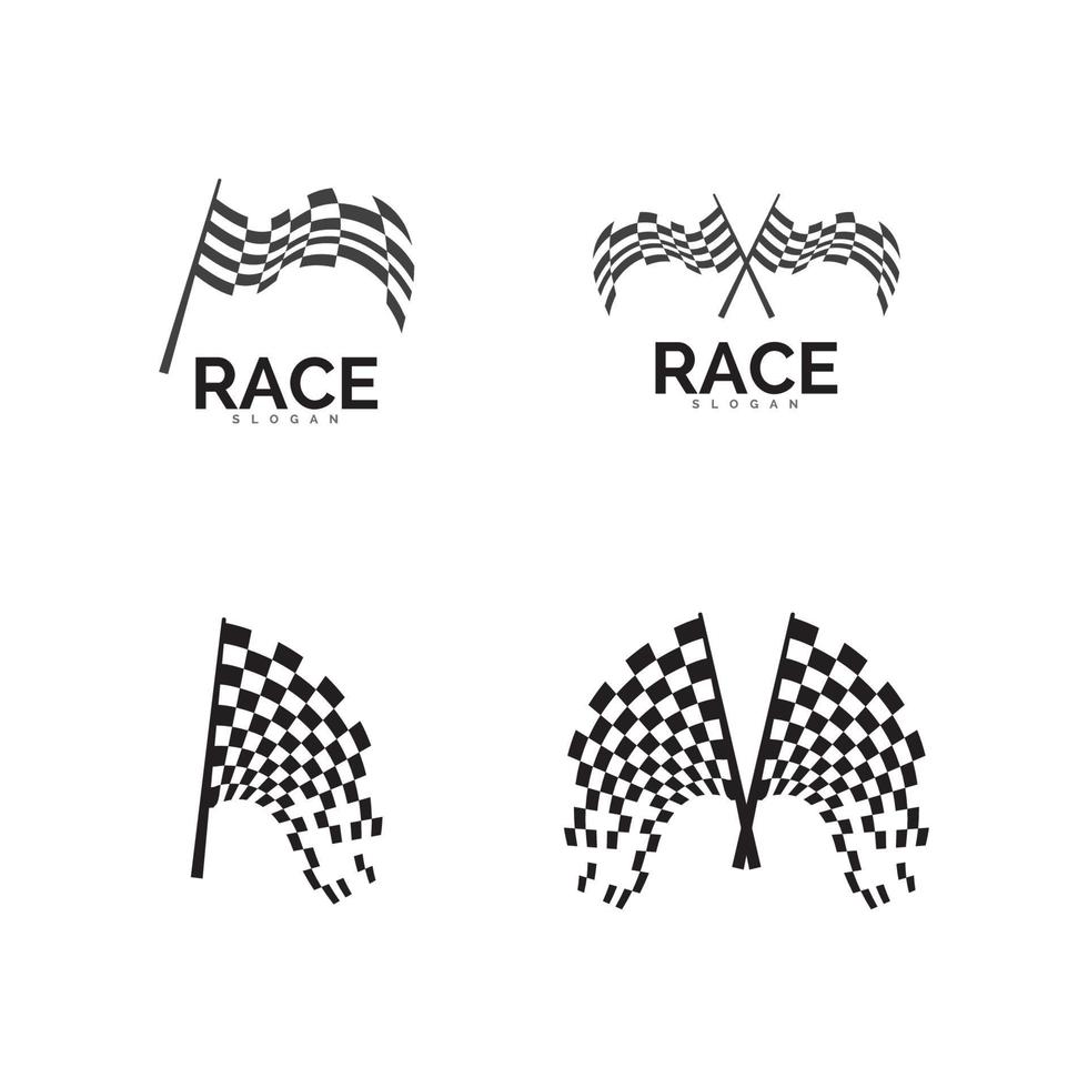 Race flag icon, simple design illustration vector