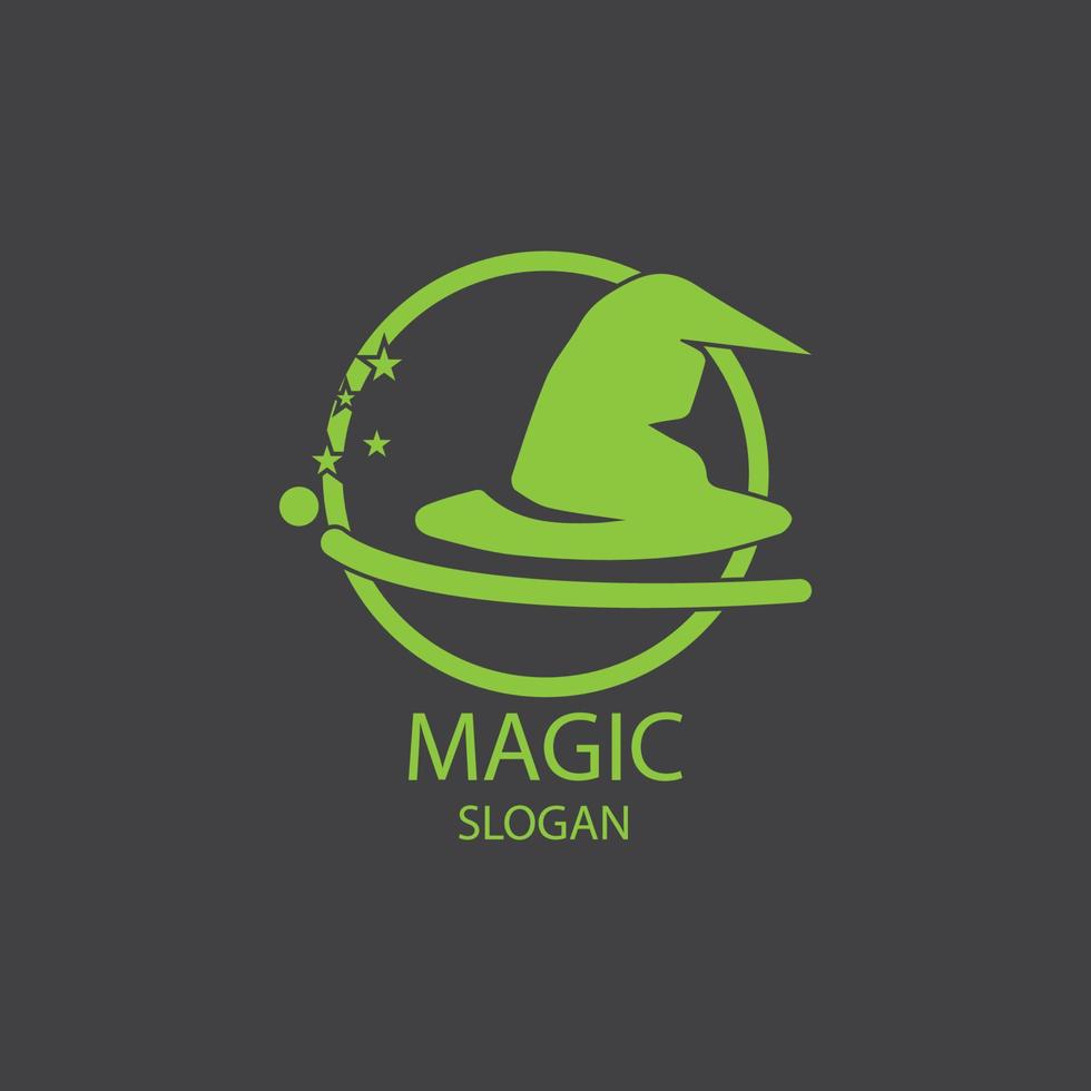 Illustration of magic hat with wand vector