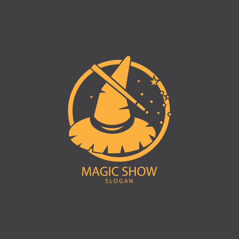 Illustration of magic hat with wand vector