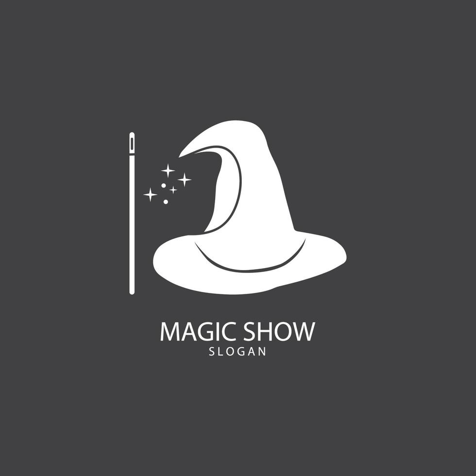 Illustration of magic hat with wand vector