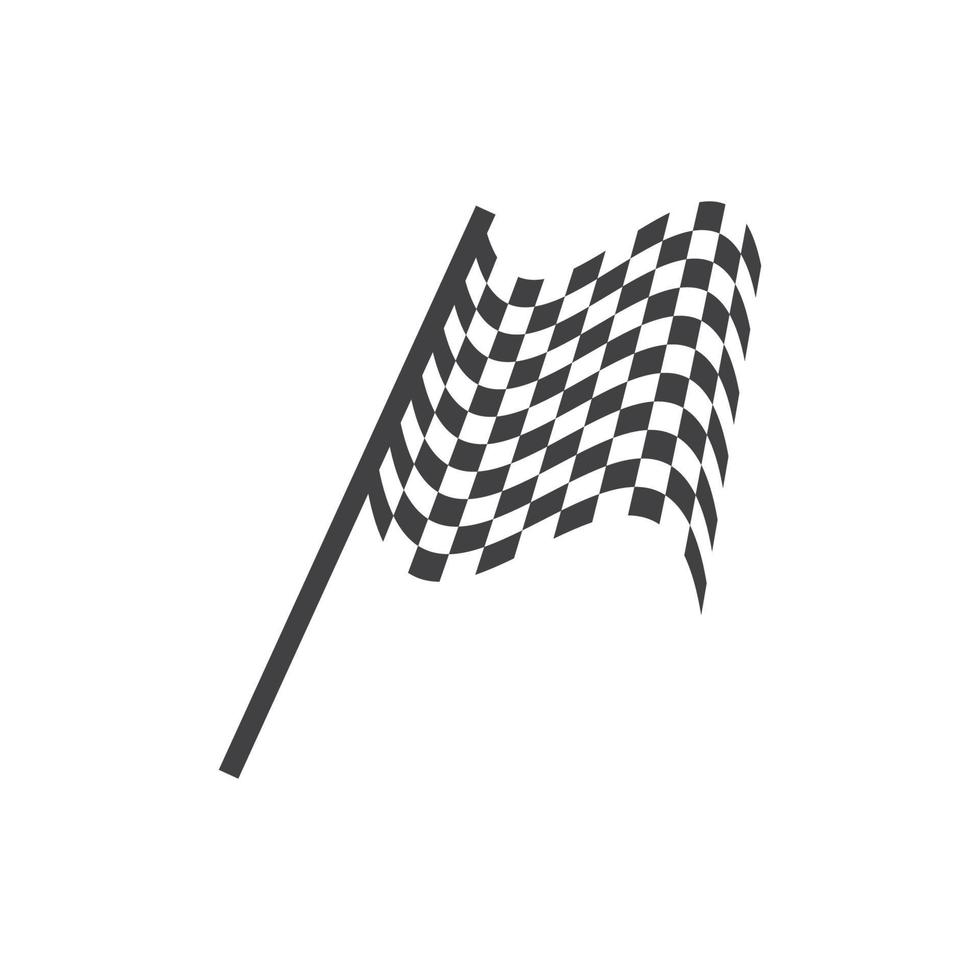 Race flag icon, simple design illustration vector