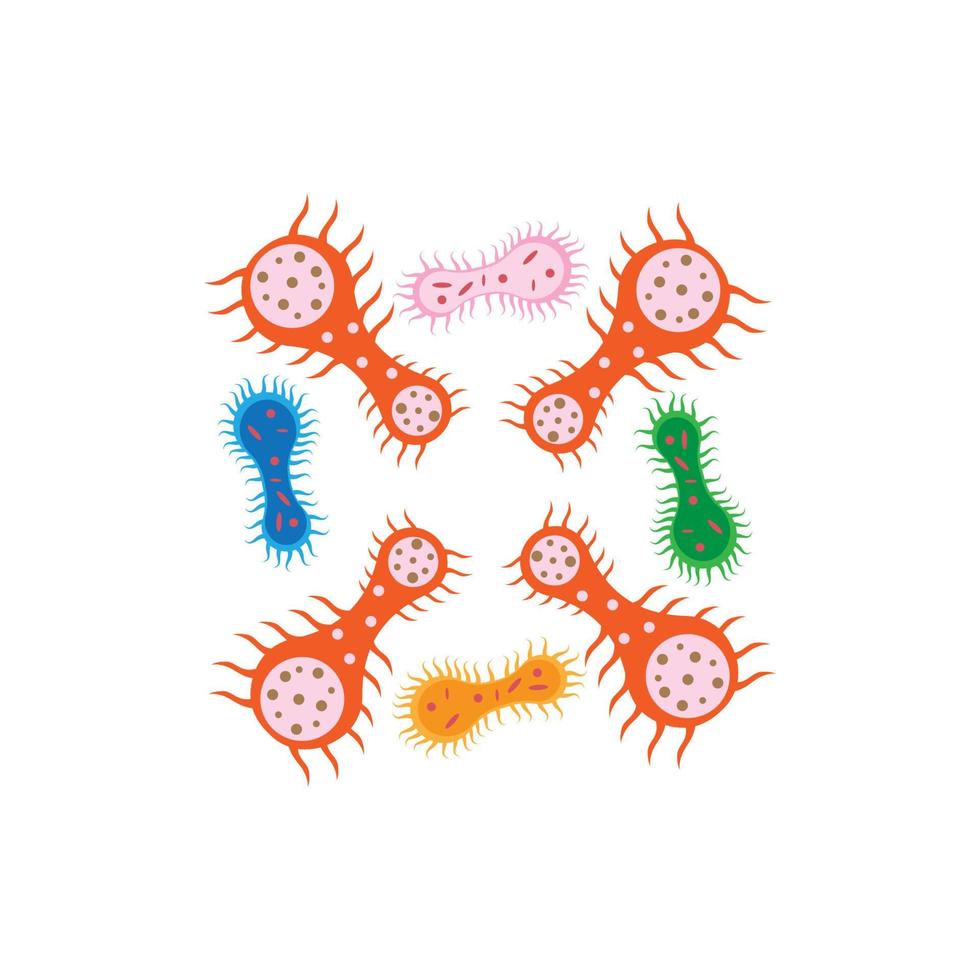 diseño de plantilla de icono de ilustración de vector de virus