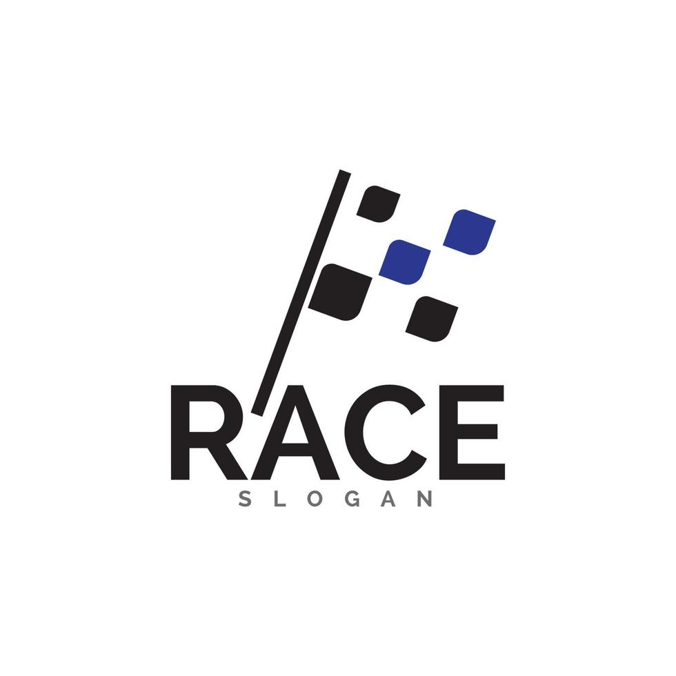 Race flag icon, simple design illustration vector