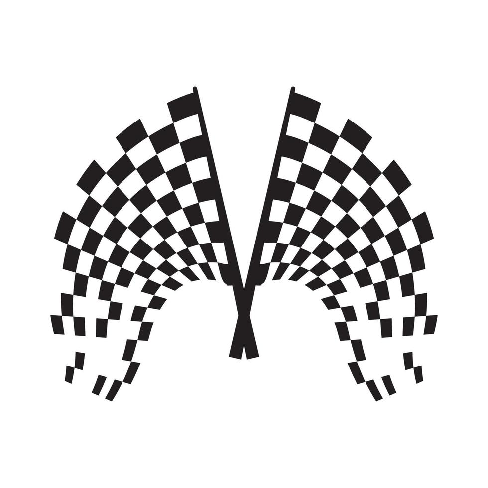 Race flag icon, simple design illustration vector