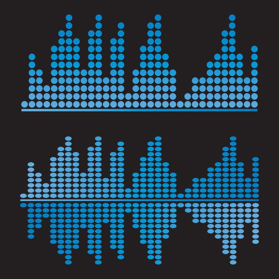 tecnología de audio música ondas de sonido vector icono ilustración