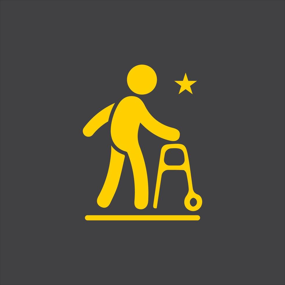 Disabled icon illustration isolated vector sign symbol