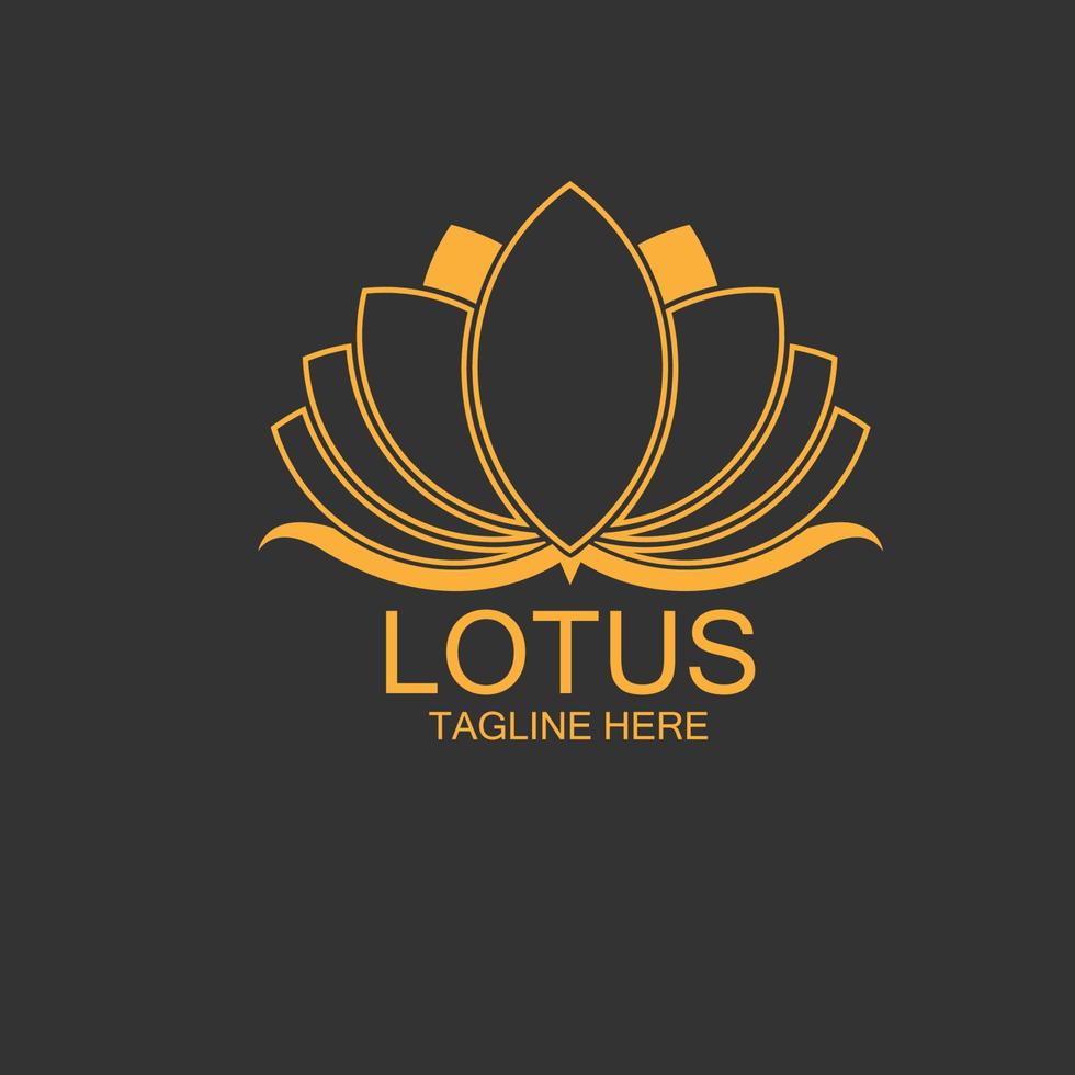 lotus flowers design logo Template icon vector